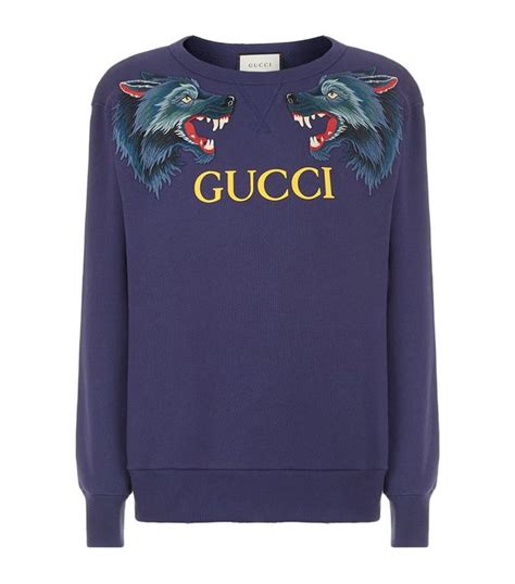 gucci sweatshirt wolf|Gucci sweatshirt for women.